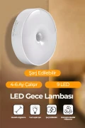 چراغ ال ای دی شارژی با حسگر حرکتی - مناسب برای اتاق، آشپزخانه، سالن و نورپردازی پله‌ها