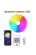 لامپ ال ای دی نئون RGB İdragon 5V - 5 متر - کنترل با تلفن و ریموت با رنگ‌های نامحدود