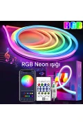 لامپ ال ای دی نئون RGB İdragon 5V - 5 متر - کنترل با تلفن و ریموت با رنگ‌های نامحدود