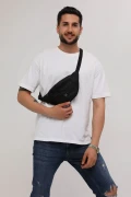 کیف دو قسمتی شانه و کمر مشکی یونیسکس