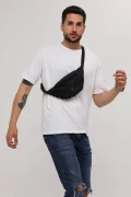 کیف دو قسمتی شانه و کمر مشکی یونیسکس
