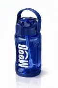 بطری ورزشی شفاف - 1000 میلی لیتر با نی، درب قفل دار، طراحی ضد نشت