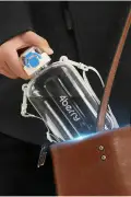 بطری آب 750 میلی لیتری – دارای درب ضد نشت، قابل استفاده با یک دست، بطری آب قابل حمل با بند