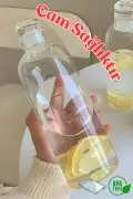 بطری آب شیشه‌ای سالم ۷۰۰ میلی‌لیتر با انگیزه - بطری رومیزی