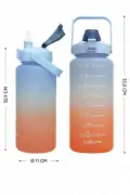 ست ۳ تایی بطری آب بدون BPA با طراحی انگیزشی - بطری آب آبی، شیشه آب، سُولک