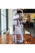 قمقمه شفاف انگیزشی 2000 میلی لیتر - بطری آب بدون BPA