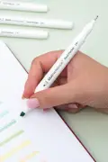 ست مداد رنگی دو سر 12 رنگ – هایلایتر + فاین لاینر | رنگ‌های پاستلی دوگانه