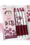 مداد ژل با طراحی گلدار موکا 0.5mm با دسته اسفنجی - رنگ نرم تک