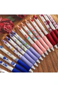 مداد ژل با طراحی گلدار موکا 0.5mm با دسته اسفنجی - رنگ نرم تک