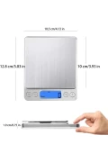ترازوی دیجیتال حرفه‌ای حساس - 500 گرم / 0.01 گرم با صفحه نمایش LCD