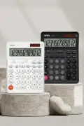 محاسبه‌گر 12 رقمی X-350 سفید با قابلیت محاسبه مالیات، 14x19 سانتی‌متر