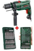 دربیل مته 600 وات 13 میلیمتر + 15 پارچه مته ویدالام و + 25 پارچه ویدالام ست