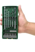 دربیل مته 600 وات 13 میلیمتر + 15 پارچه مته ویدالام و + 25 پارچه ویدالام ست