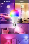 لامپ RGB LED با کنترل از راه دور نورپردازی محیطی 2000 لومن صرفه‌جویی در مصرف انرژی و تغییر رنگ