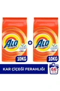 پودر لباسشویی سریع حل شونده 10 کیلوگرم گل برف سفید و رنگی x 2 عدد