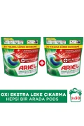 پودر لباسشویی کپسولی Hepsi1Arada PODS® Oxi Extra برای لکه‌زدایی لباس‌های سفید و رنگی 30 شستشو x2