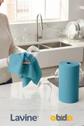 دستمال تمیزکننده چندمنظوره میکروفیبر 100% لاوین (20 عددی) رنگ آبی 25x32 سایز بزرگ