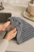 3 عدد دستمال تمیزکننده با بافت پفکی با جذب بالا 30x30 سانتیمتر برای آشپزخانه و حمام