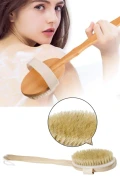کیسه حمام طبیعی با دسته چوبی و برس نرم