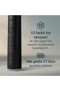 مسواک برقی شارژی سونیکر 7100، 21 روز شارژ، 10 برابر تمیزی پلاک، حسگر فشار نوری، ملایم بر روی لثه‌ها، 12 حالت، محفظه سفر شارژی، اپلیکیشن سونیکر، مشکی، HX7421/01
