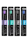 ست نرم مسواک Rocs Pro Black 5940 شامل 4 عدد