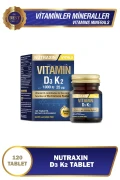 ویتامین D3K2 120 قرص - 1000 واحد بین‌المللی D3 + 25 میکروگرم K2 مکمل غذایی