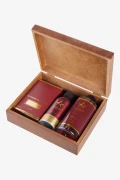 ست عطر-دئودورانت-ژل دوش مردانه پریمیر با رایحه ماندگار در جعبه چوبی (100 ML 150 ML 400 ML)