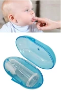 مسواک سیلیکونی به شکل انگشت نوزاد با جعبه بهداشتی و نرم