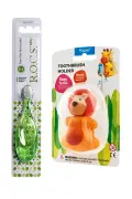 ست مسواک و محفظه بهداشتی Rocs Baby 0-3 سال - با طرح شیر