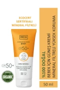 کرم ضد آفتاب 100% طبیعی بچه با فیلتر معدنی و محافظت بالا SPF 50+ UVA UVB 50 میلی لیتر
