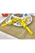دو عدد پنس تمیزکننده بینی، گوش و ناف نوزاد با نوک باریک پلاستیکی + چنگال و قاشق