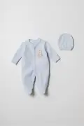 ست توله پسرانه با نقوش خرس، دارای پاچه و کلاه