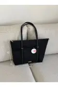 کیف دوشی بزرگ مشکی زنانه با جزئیات حلقه‌ای