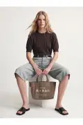 کیف دستی کوچک مالت شکلاتی کانووس