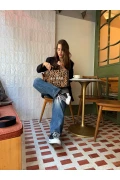 کیف دوشی کوچک طرح پلنگی کانووس