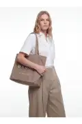 کیف دوشی متوسط چرم قهوه‌ای کانوایس