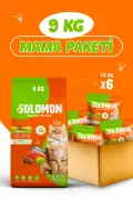 خوراک گربه سوپر پرمیوم با ماهی سالمون بدون هورمون 9 کیلوگرم - کم‌غلات - هیپوآلرژیک