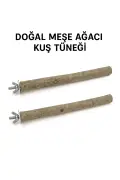سری پرندگان شاد / نشیمنگاه پرنده از چوب طبیعی / 2 عدد - 35/45 سانتیمتر