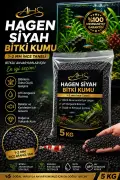 شن گیاهی سیاه هاگن 5 کیلوگرمی 1–2 میلیمتر | شن بستر آکواریوم گیاهی | شن طبیعی با pH خنثی