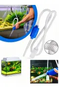 پمپ سیفون آکواریوم و شلنگ تخلیه کف آکواریوم برای تعویض آب و تمیزکاری