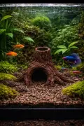 تکه چوب طبیعی با ظاهر آکواریومی – فضای دکوری برای پنهان شدن ماهی (مدل غرق شده به‌روز شده)