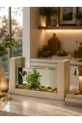 آکواریوم چوبی مینی برای ماهی بتا طراحی مدرن شیک و طبیعی