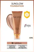 فونداسیون برنزه کننده درخشان SPF 15 سانگلاو 10