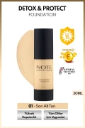 فونداسیون دتوکس و پروتکت با SPF 15 و پوشش بالا - 01 بژ