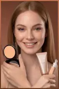 کانسیلر معدنی SPF 15 پوشاننده قوی با سر فلزی برای زیر چشم - 201 روشن
