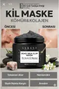 ماسک صورت خاک رس دریای مرده با کلاژن ضد جوش‌های سرسیاه و پاک‌کننده پوست مرده 150 گرم