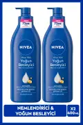شیر بدن مغذی غلیظ 400ml، مناسب برای پوست‌های خیلی خشک، حاوی هیالورون، مرطوب‌کننده عمیق بدن، بسته 2 عددی
