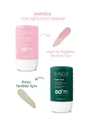 کرم ضد آفتاب مایع صورتی با SPF50+ و خاصیت ضد لک Pink Touch