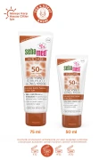 کرم ضد آفتاب SPF 50+ 75 میلی لیتر با فیلتر UVA و UVB و ویتامین E سه‌گانه با حفاظت بالا برای صورت و بدن
