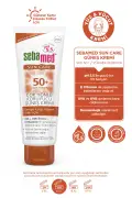کرم ضد آفتاب SPF 50+ 75 میلی لیتر با فیلتر UVA و UVB و ویتامین E سه‌گانه با حفاظت بالا برای صورت و بدن